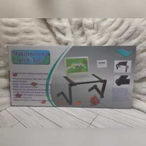 Multifunctional Adjustable Laptop Table – Foldable Aluminum Standing Desk